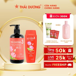 Bộ dầu gội & dầu xả Thái Dương 3 hương Hoa Sen 200ml - Sao Thái Dương