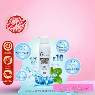 Xịt chống nắng đá lạnh X10 Thanh Trang (dùng cho face và body)