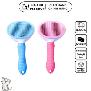Lược chải lông chó mèo có nút bấm, lược đẩy lông taotaopets