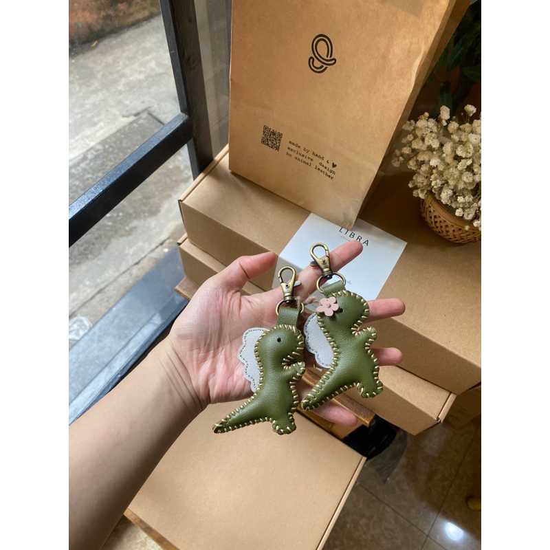 Móc khoá Khủng long Dino keychain da PU < KEY05dino>