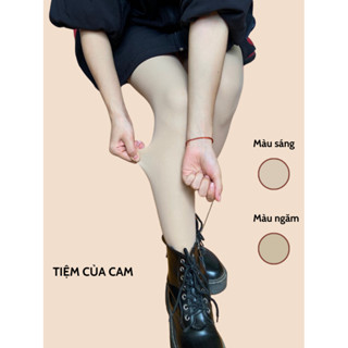 Quần Tất Da Chân 2 Lớp Che Khuyết Điểm Thon Gọn Màu Thật Chân Giữ Ấm Cho Mùa Đông