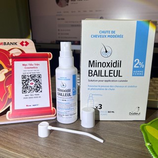 Xịt mọc tóc minoxidil bailleul 2%-nhập trực tiếp pháp-ngăn rụng tóc, kích thích mọc tóc date 2026