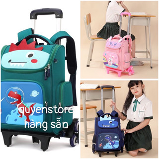 Balo chống gù-balo kèm cần kéo học sinh tiểu học tặng quà y hình