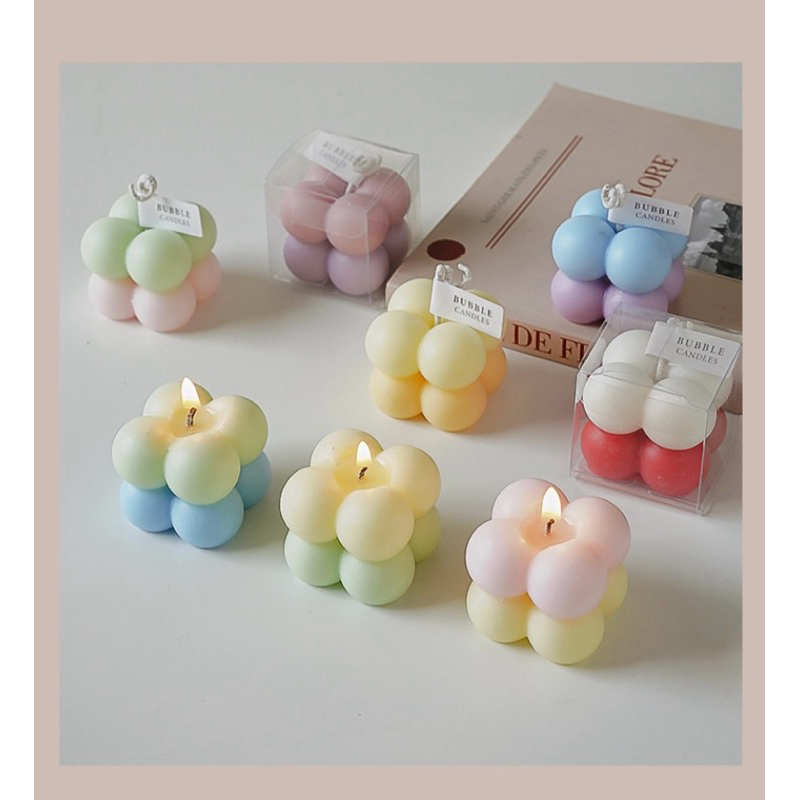 Nến thơm , nến decor hình rubik mini