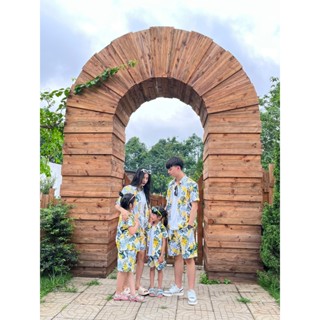 Áo sơ mi hoa quả đi biển hè nhóm công ty hawaii đồ đôi nam nữ chụp kỷ yếu - SAMSAM