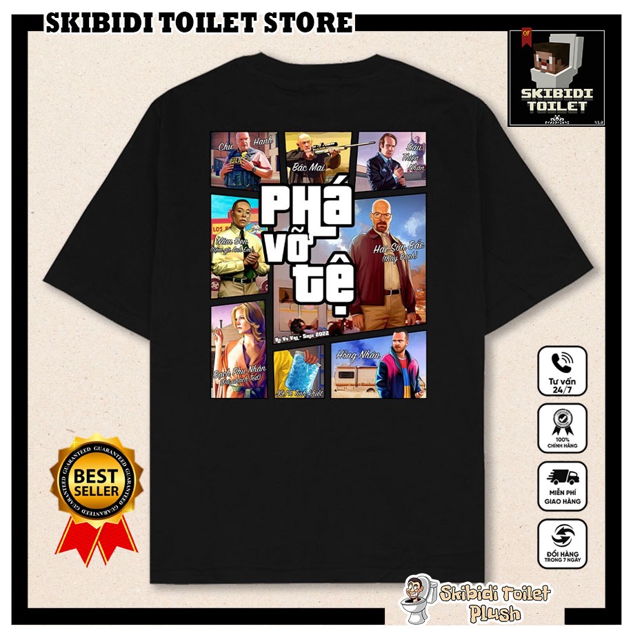 Áo thun local brand oversize Breaking Bad - Phá Vỡ Tệ Oách xà lách | Áo meme