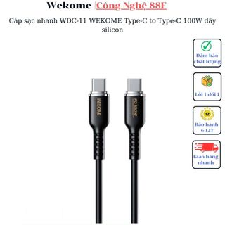 Cáp sạc nhanh wdc-11 wekome type-c to type-c 100w dây silicon