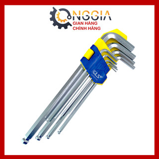 Bộ lục giác đầu Bi dài đa năng 9 chi tiết tiện lợi không han rỉ sắt độ cứng cao chuyên vặn siết bu lông ốc vít ONGGIA