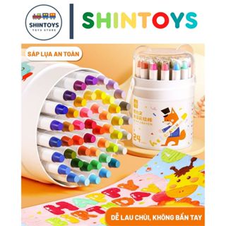  Hộp bút màu sáp lụa Silky Crayon sáp màu sơn dầu dễ dàng lau chùi cho bé thỏa sức sáng tạo phù hợp cho bé từ 3 tuổi 