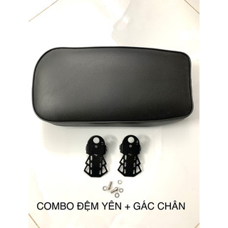 Đệm yên + gác chân cho người sau xe đạp, màu đen chống nước