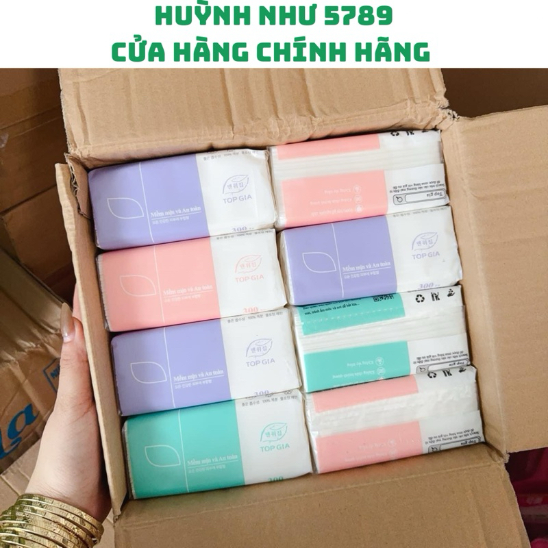 Thùng 16 bịch Khăn giấy Top Gia top 1 gia đình