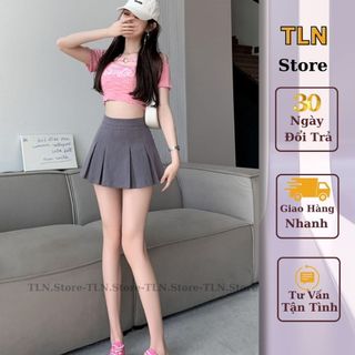 Váy Xếp Ly Xoè Chữ A Váy Ngắn Midi 2 Lớp Dày Dặn Cao Cấp,Chân Váy Công Sở,Tennis Đẹp Hàn Quốc Đen, Nâu TrắngM18-TLN