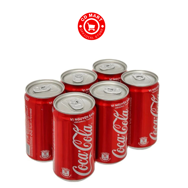 Lốc 6 lon Coca Cola vị nguyên bản 320ml/ 235ml