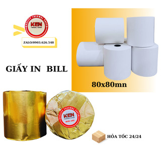 05 Cuộn LỚN K80 Giấy In Nhiệt , Giấy In Hóa Đơn , Giấy in Bill 80x80