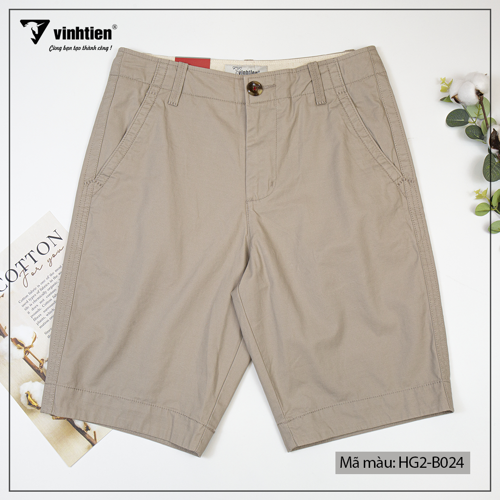 Quần Short Kaki Nam Classic Vĩnh Tiến Vải Cotton 335 - Nhiều màu