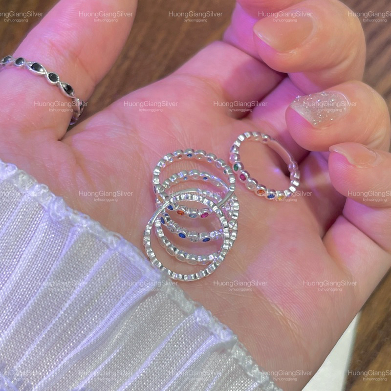 Nhẫn Ngón Út Bạc Ta - HuongGiangSilver