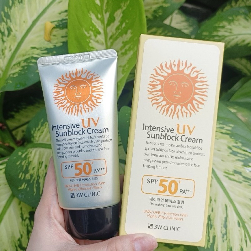 Kem chống nắng 3W Clinic Intensive UV Sunblock Cream SPF 50 PA+++ 70 ml Hàn Quốc