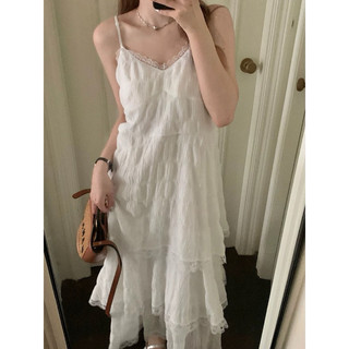 [ORDER] Váy hai dây phối ren - Váy maxi đi biển mẫu mới 2024 hot trend điệu đà