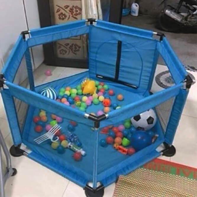 Quây bóng lều chơi bóng cho bé, Nhà bóng cho bé khung inox tặng kèm 10 bóng  BB
