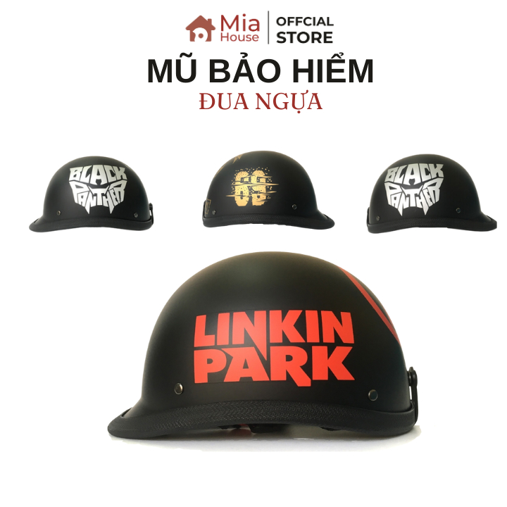 Mũ bảo hiểm xe máy nửa đầu - Mũ bảo hiểm đua ngựa phong cách thể thao