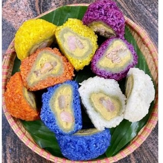 Set 6 bánh xôi khúc việt trì phú thọ ngũ sắc