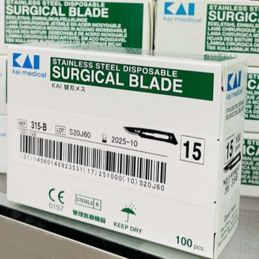 Lưỡi dao mổ Nhật Bản KAI các số 11, 15 hộp 100 cái
