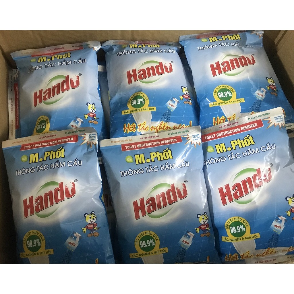 Gói bột M.Phốt thông tắc hầm cầu Hando 300g