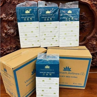Thùng 4 bịch giấy rút treo tường, giấy rút vietnamarlines 1500 tờ siêu mềm dai hàng chính hãng loại 1