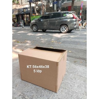 Combo 5 thùng carton chuyển nhà siêu dầy cứng. Kích thước 56x46x38