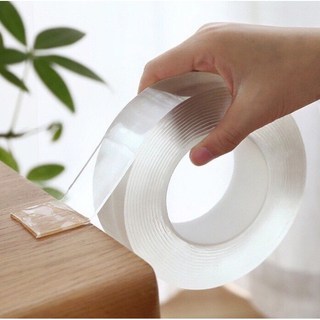Băng keo dính 2 mặt trong suốt, băng dính trong suốt 2 mặt đa năng