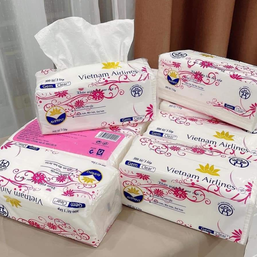 Giấy ăn lụa cao cấp 300 tờ - khăn giấy rút lụa mềm,mịn,dẻo dai