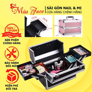 Cốp nhôm 2 tầng - Cốp nhôm đựng phụ kiện Nail Mi - Phun Xăm - Makeup . Cốp rộng rãi , có đồ cầm nắm chắc chắn