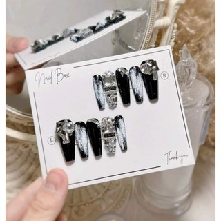 Nailbox thiết kế , móng gắn charm đá - 4