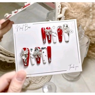 Nailbox thiết kế , móng gắn charm đá - 4