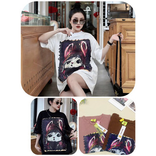 Áo thun cotton quảng châu dày dặn hình thỏ