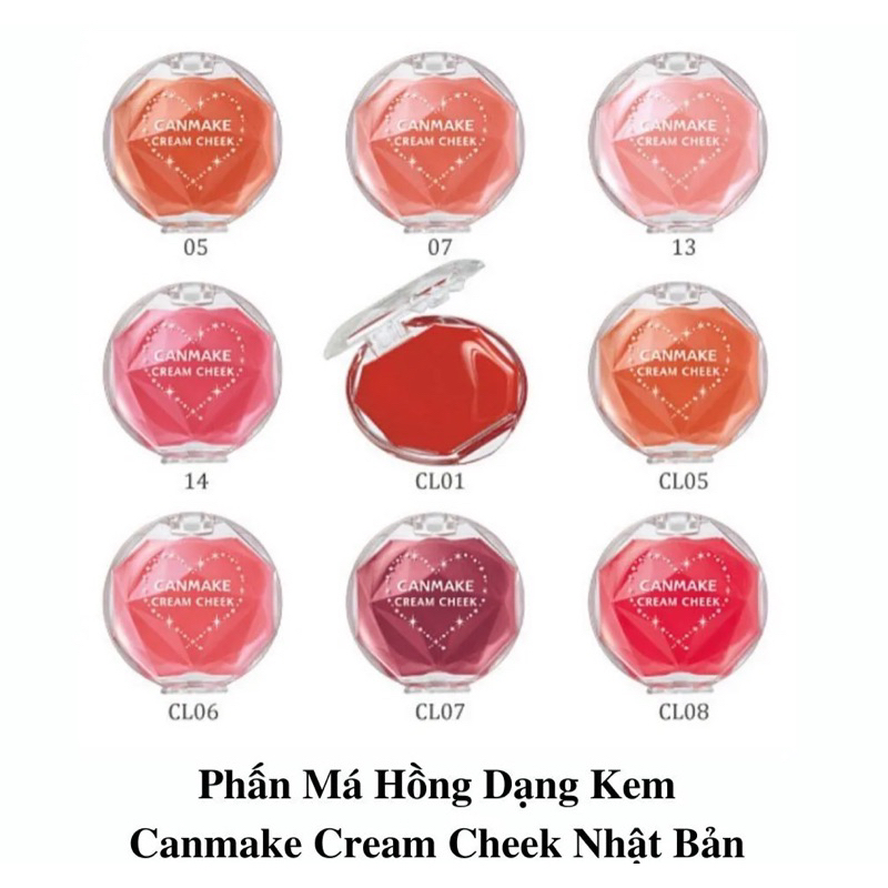 Kem má hồng Canmake Cream Cheek Nhật Bản - Phấn má hồng dạng kem CANMAKE CREAM CHEEK Nhật Bản