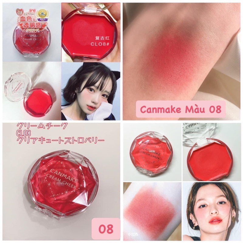 Kem má hồng Canmake Cream Cheek Nhật Bản - Phấn má hồng dạng kem CANMAKE CREAM CHEEK Nhật Bản