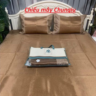Chiếu mây điều hoà lụa Chunqiu cao cấp sang trọng có túi đựng và tặng kèm 2 vỏ gối cực đẹp 2023 shopgiatot.store