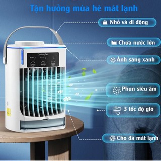 Quạt điều hoà để bàn Ember phun sương làm mát nhanh chóng, công suất cao 18W, 6 cấp độ gió, chứa 300ml