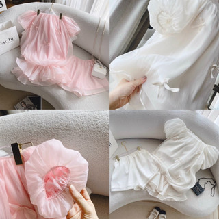 - Áo bí trễ vai - quần - Chitchitstore