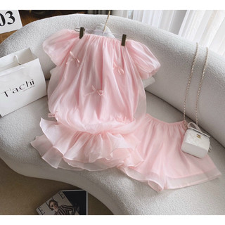 (CÓ BIGSIZE) - Áo bí trễ vai - quần - Chitchitstore