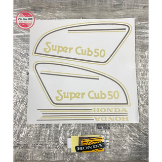 Bộ tem xe cub 81 đời đầu kèm tem thông số