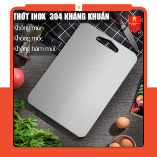Thớt Inox 304 cao cấp, Thớt inox kháng khuẩn chống mốc không gỉ sét - Kim Hà Market