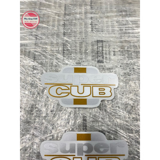 Cặp tem supercub dán cốp xe cub