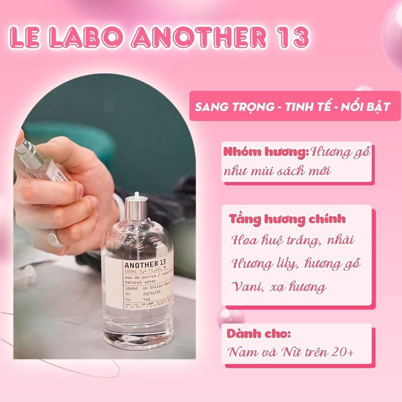 10ml Le Labo A13 ( Nước Hoa Nam)