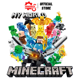Minecraft đồ chơi lắp ráp minifigure my word, mô hình lắp ráp nhiều nhân vật trong game minecraft