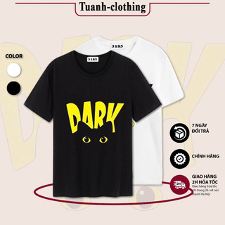 Áo thun tuanhclothing in hình Dark Cat tay ngắn form rộng Unisex