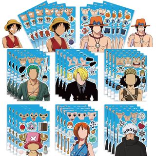 Bộ 8 tấm Hình dán sáng tạo cho bé - One Piece