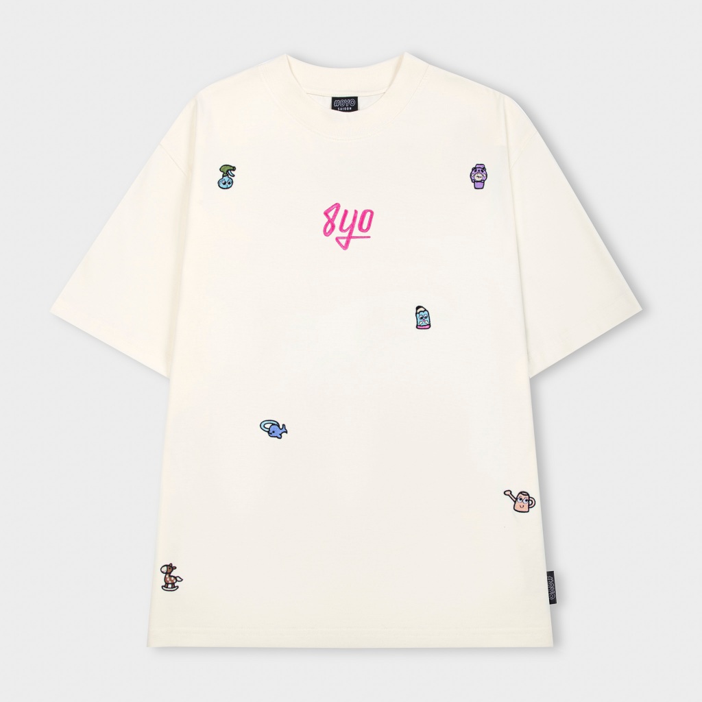 Áo Thun Thêu 8YO CHILDHOOD Tee Cotton Mềm Mịn Mát - Áo Phông Local Brand Unisex Nam Nữ Form Rộng | BigBuy360 - bigbuy360.vn