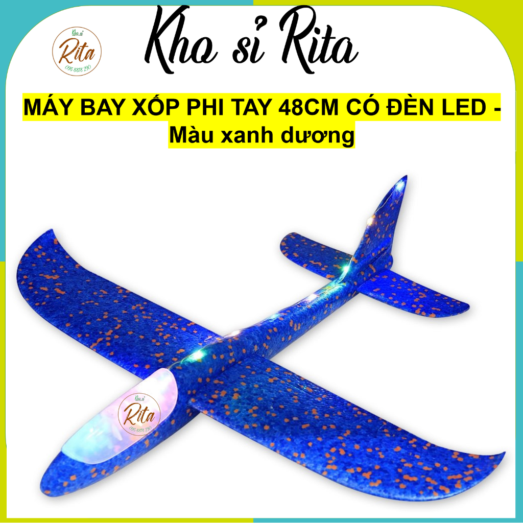 Ritahcm siêu rẻ_Size lớn 48cm- Súng bắn máy bay xốp đèn led, máy bay xốp phi tay lên không trung